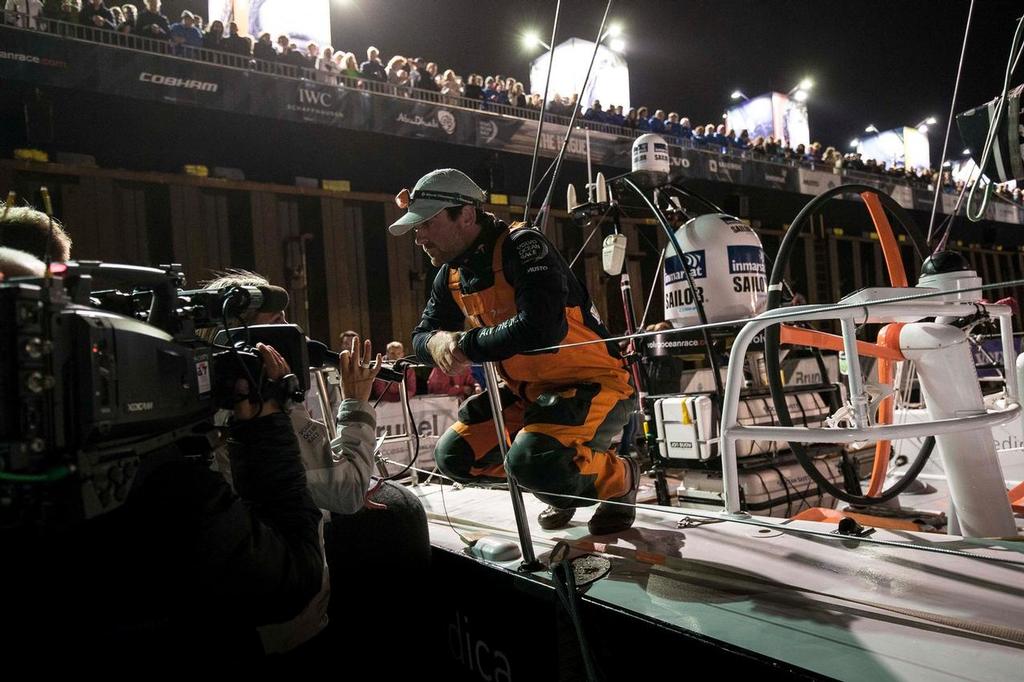 June 19, 2015. Arrivals to the Pitstop in The Hague during Leg 9 to Gothenburg; Team Alvimedica © Ricardo Pinto / Volvo Ocean Race